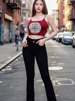 超值大促销Rm79 Now Rm55 独家绝美版型瘦腿长弹力高腰牛仔长裤 M9023