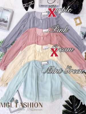 超值大促销Rm49 Now Rm35 Cheri气质简约百搭雪纺时装上衣 1721