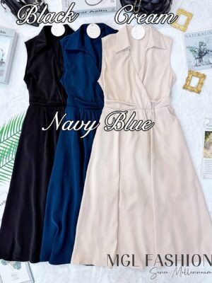 超值大促销 Rm89 Now Rm49 SML Cheri极简风气质优雅半长连身裙 1902