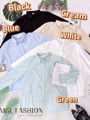 超值大促销Rm64 Now Rm45 Cheri 时尚韩式休闲长版衬衫上衣 2195