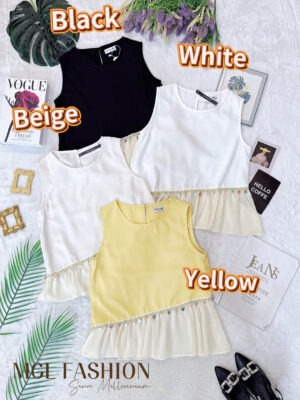 超值大促销 Rm49 Now Rm19 The Summer 时尚百搭度假风西装拼接雪纺上衣 32216