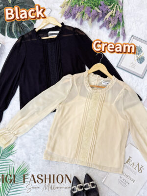 超值大促销Rm59 Now Rm35 TheSummer气质唯美名媛雪纺长袖上衣 71504