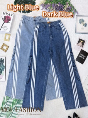 绝美新款上架 Rm95 SMLXL BLCouture时尚个性休闲百搭瘦腿工装牛仔长裤 121628