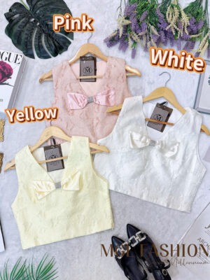 超值大促销 Rm69 Now Rm39 SML Mocca 气质名媛亮钻蝴蝶结上衣 77113