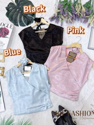 超值大促销 Rm63 Now Rm35 SML Mocca 气质简约百搭绸缎上衣 823741