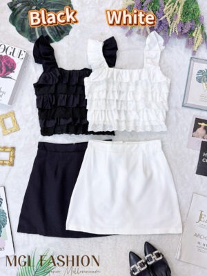 绝美新款上架Rm109-Rm3=Rm106 SML Mocca 气质百搭休闲通花套装 823167