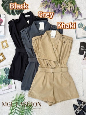 绝美新款上架Rm88-Rm3=Rm85 SML Jamae 高级感时尚简约风修身显瘦连身短裤 98983