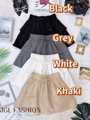 超值大促销Rm59 Now Rm39 SML Ivori 气质甜美层次感罗马高腰蛋糕裙 6407