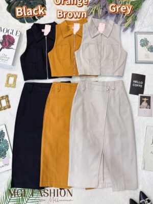 超值大促销Rm97 Now Rm59 SML Ivori气质优雅名媛风弹力锦棉半长裙套装 5997