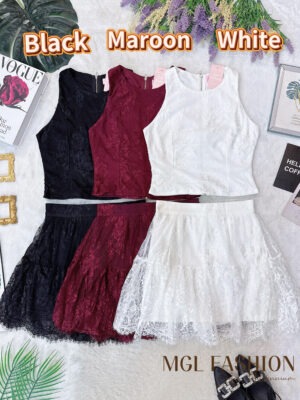 超值大促销Rm91 Now Rm59 SML Ivori 气质唯美名媛风蕾丝套装 6028