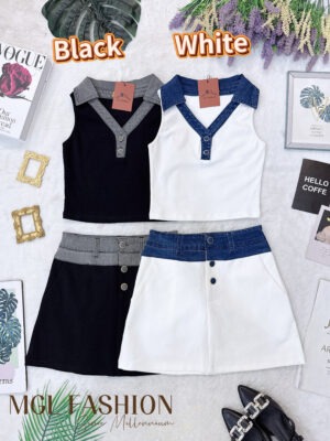 绝美新款上架Rm109 SML BLCouture时尚个性高级感牛仔卫衣套装 121632