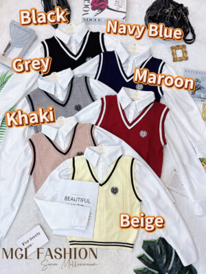 绝美新款上架 Rm42-Rm3＝Rm39 Tiffany百搭休闲编制长版假两件上衣 M1530