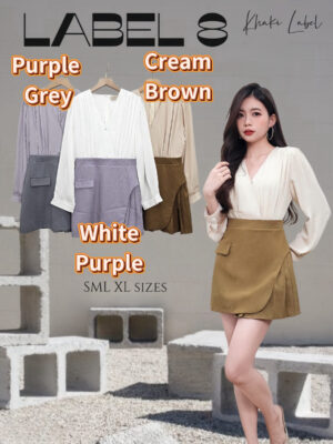 超值大促销 Rm79 Now Rm39 Lable8 气质唯美雪纺西装连身裙 50180