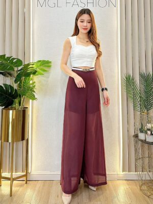 超级大促销 Rm62 Now Rm29 BLCouture气质百搭雪纺高腰阔腿长裤 132258