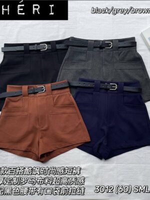 绝美新款上架Rm60-Rm3= Rm57 SML Cheri版型绝美时尚百搭罗马面料高腰裤 3012