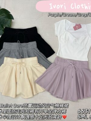 超值大促销 Rm59 Now Rm39 Ivori每人必备百搭显瘦休闲伞摆高腰裤裙 6631