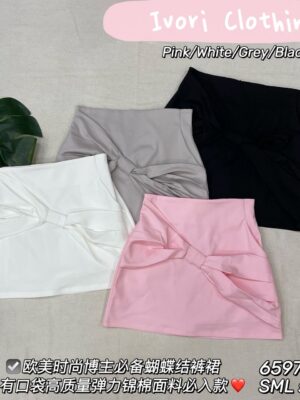 超值大促销 Rm62 Now Rm39 Ivori版型绝美气质蝴蝶结设计高腰裙 6597