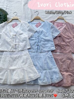 超值大促销 Rm102 Now Rm69 Ivori高质量气质通花休闲风套装 6487