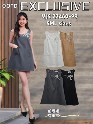 超值大促销Rm99 Now Rm59 SML Exclusive高质量气质名媛风Aline连身裙 22460