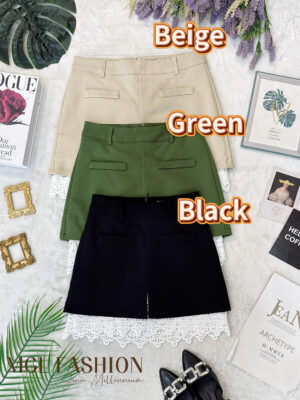 超值大促销 Rm59 Now Rm35 SMLXL  The Summer 时尚百搭水溶蕾丝西装高腰短裙 5427