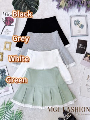 超值大促销Rm62 Now Rm39  SMLXL Ivori 气质唯美百搭通花拼接卫衣短裙 6520