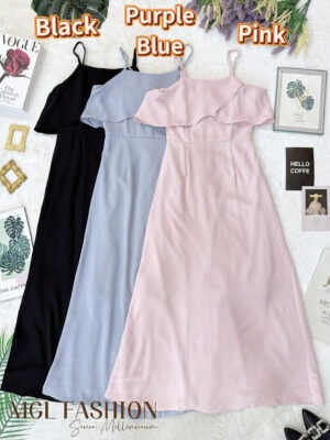 超值大促销Rm89 Now Rm39 Seven 气质唯美名媛吊带西装礼服晚装长裙 7279