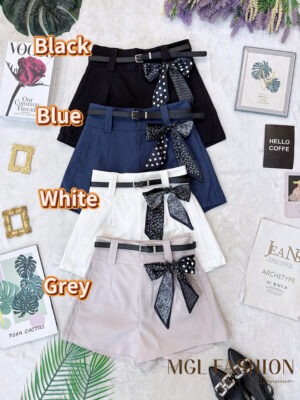 绝美新款上架 Rm61-Rm3=Rm58 SML Cheri 时尚简约百搭显瘦锦棉短裤 2989