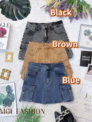 绝美新款上架 Rm69-Rm3=Rm66 SMLXL La Dolce 时尚简约百搭休闲牛仔短裙 510337