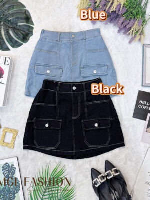超值大促销 Rm69 Now Rm39 SMLXL Label 8 时尚百搭休闲高腰牛仔短裙 31032