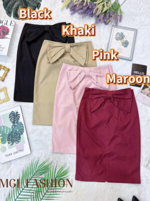 超值大促销 Rm72 Now Rm39 Mocca气质唯美名媛蝴蝶结设计高腰包臀裙 M188