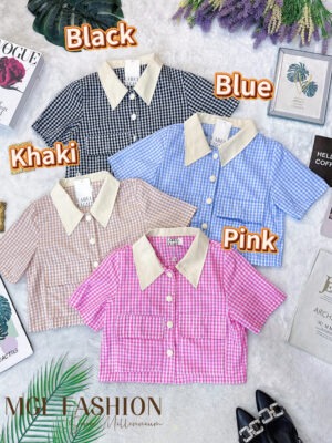 超值大促销Rm49 Now Rm29 Label 8 时尚白搭休闲格子上衣 710021