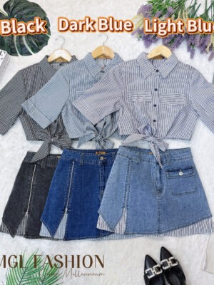 绝美新款上架 Rm129 SML BL COUTURE气质时尚百搭休闲牛仔套装 121650