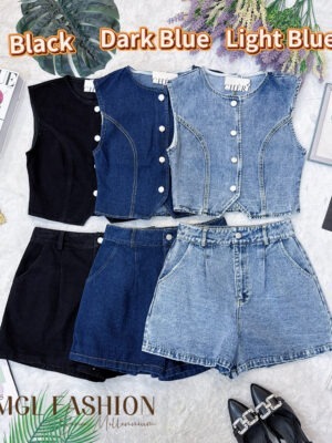 绝美新款上架 Rm102- Rm3=Rm99 SML Cheri 高级感时尚百搭休闲牛仔套装 2929