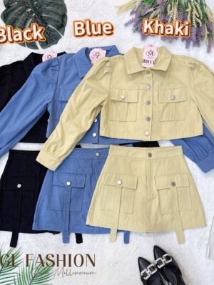 超值大促销Rm86 Now Rm59 Mocca 时尚个性百搭休闲牛仔套装 25059