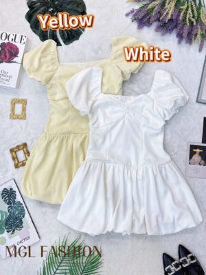 超值大促销Rm86 Now Rm55 SML Mocca 气质唯美名媛花苞西装连身裙 37295