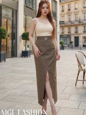 绝美新款上架 Rm68-Rm3=Rm65 SML Ivori 气质时尚百搭锦棉半长裙 7191