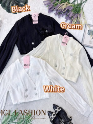 超值大促销Rm69 Now Rm49 SML Angel Berry 时尚气质名媛亮钻西装上衣 25123