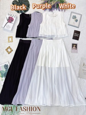 绝美新款上架 Rm114 -Rm3=Rm111 SML Cheri 时尚气质个性百搭雪纺套装 2999