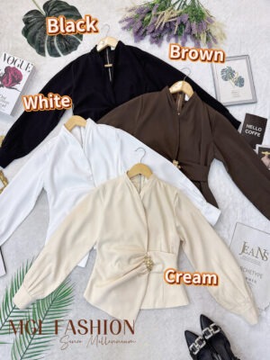 绝美新款上架Rm62 -Rm3= Rm59 SML Cheri 时尚气质百搭时装上衣 2971