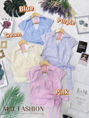 绝美新款上架Rm55 -Rm3= Rm52 ML Ivori 时尚简约百搭线条西装上衣 7097