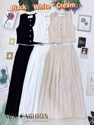 绝美新款上架 Rm122 -Rm3=Rm119 SML Cheri 时尚气质个性百搭西装蕾丝套装 2845