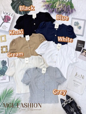 绝美新款上架Rm42- Rm3=Rm39 Seven 气质百搭简约棉质上衣 83111