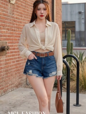 爆款开放预定补货接单 Rm72 SMLXL BLCOUTURE 时尚个性百搭牛仔短裤 ⚠️注意⚠️这款是厂家补货款式,预计到货时间是2个半左右，能等的宝贝才下单喔🙏 121645-1