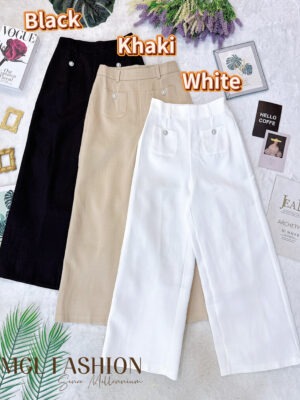 绝美新款上架 Rm69 -Rm3=Rm66 SML Cheri 时尚个性百搭小香风长裤 2973