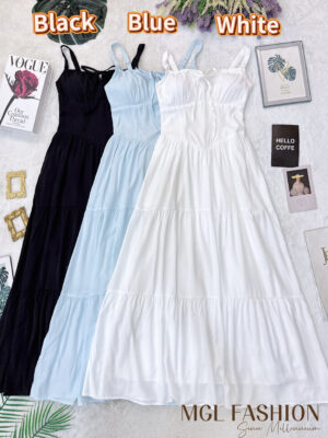 绝美新款上架 Rm99 -Rm3=Rm96 SML Jamae 气质唯美名媛连身裙 99137