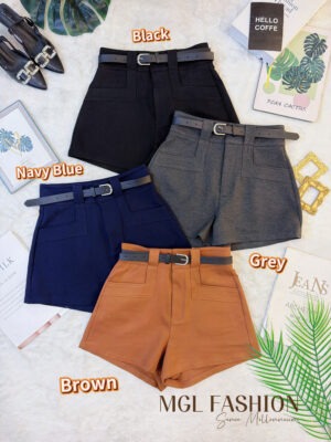 绝美新款上架Rm60-Rm3= Rm57 SML Cheri版型绝美时尚百搭罗马面料高腰裤 3012