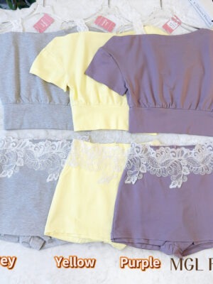 超值大促销 Rm99 Now Rm59 Ivori高质量绝美蕾丝卫衣休闲套装 6645