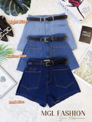 超值大促销 Rm59 Now Rm39 Lable8时尚个性百搭弹力牛仔高腰短裤 31096