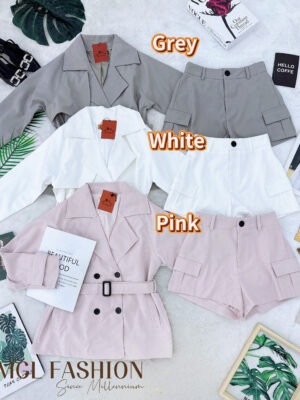 绝美新款上架 Rm139 SML BL Couture 高质量气质风衣设计西装套装 121640