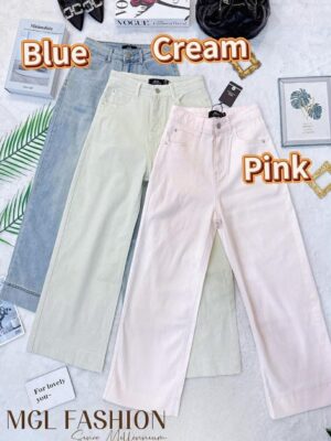 超值大促销Rm79 Now Rm49 独家 绝美版型休闲高腰牛仔长裤 M8907